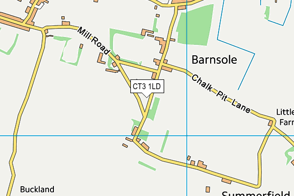 CT3 1LD map - OS VectorMap District (Ordnance Survey)