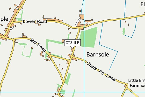 CT3 1LE map - OS VectorMap District (Ordnance Survey)