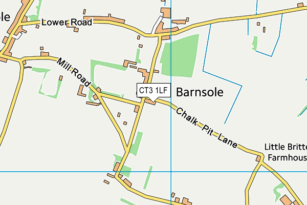 CT3 1LF map - OS VectorMap District (Ordnance Survey)