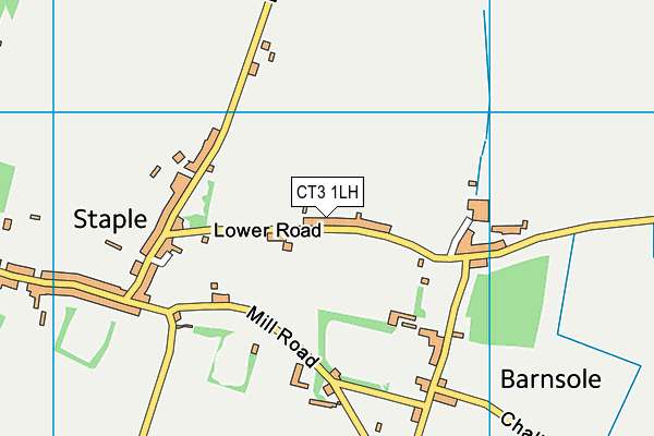CT3 1LH map - OS VectorMap District (Ordnance Survey)