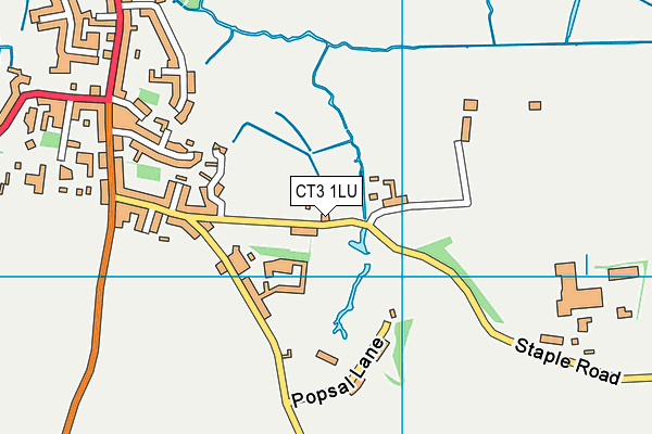 CT3 1LU map - OS VectorMap District (Ordnance Survey)