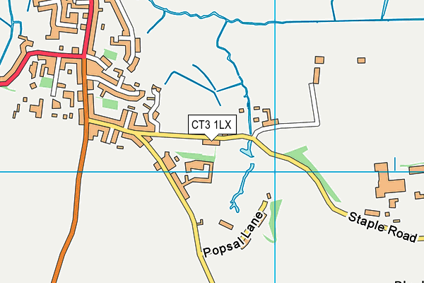 CT3 1LX map - OS VectorMap District (Ordnance Survey)