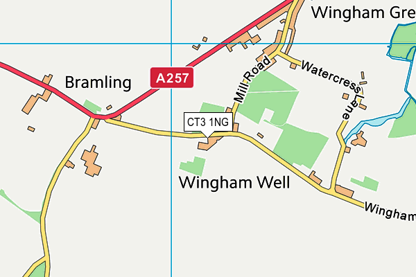 CT3 1NG map - OS VectorMap District (Ordnance Survey)