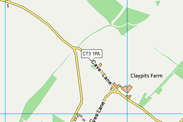 CT3 1PA map - OS VectorMap District (Ordnance Survey)