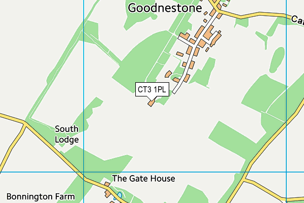 Goodnestone Park Cricket Club map (CT3 1PL) - OS VectorMap District (Ordnance Survey)
