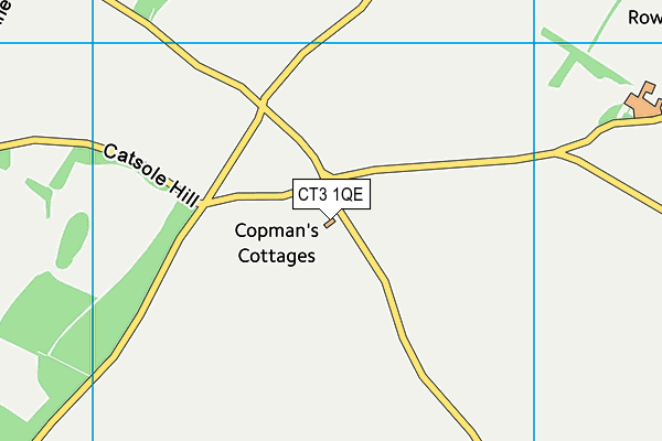 CT3 1QE map - OS VectorMap District (Ordnance Survey)
