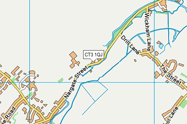 CT3 1QJ map - OS VectorMap District (Ordnance Survey)