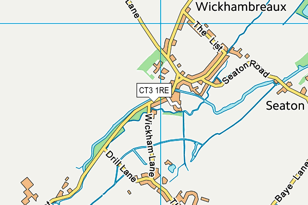 CT3 1RE map - OS VectorMap District (Ordnance Survey)