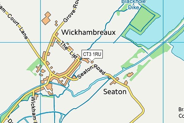 CT3 1RU map - OS VectorMap District (Ordnance Survey)