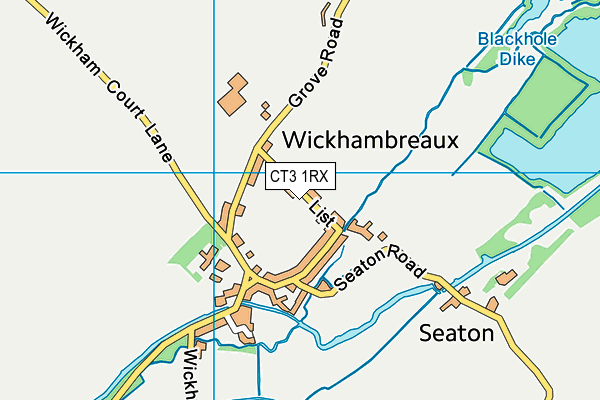 CT3 1RX map - OS VectorMap District (Ordnance Survey)