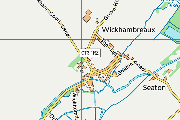 CT3 1RZ map - OS VectorMap District (Ordnance Survey)