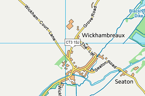 CT3 1SJ map - OS VectorMap District (Ordnance Survey)