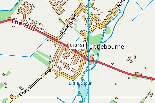 Littlebourne Recreation Ground map (CT3 1ST) - OS VectorMap District (Ordnance Survey)