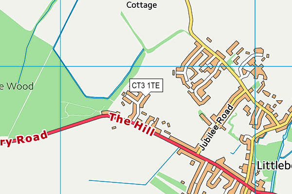 CT3 1TE map - OS VectorMap District (Ordnance Survey)