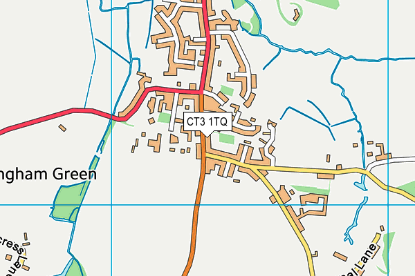 CT3 1TQ map - OS VectorMap District (Ordnance Survey)