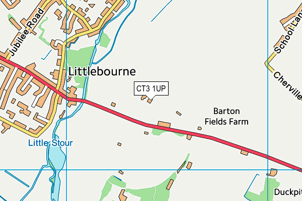 CT3 1UP map - OS VectorMap District (Ordnance Survey)