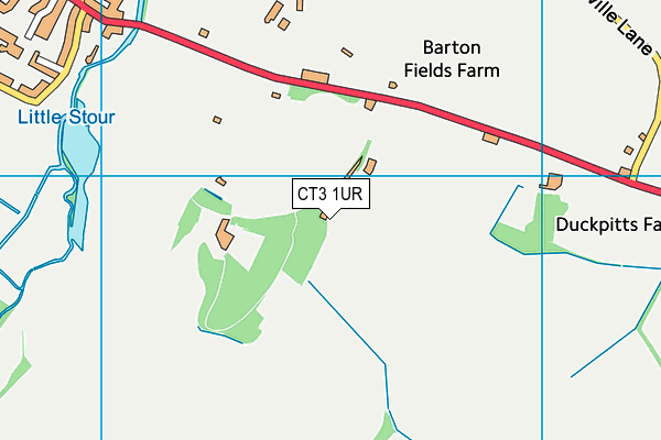 CT3 1UR map - OS VectorMap District (Ordnance Survey)