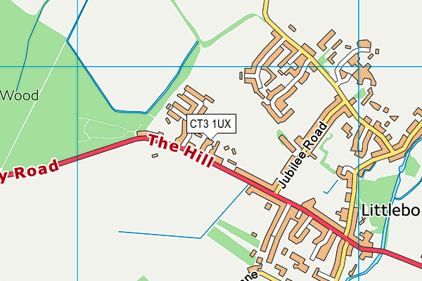 CT3 1UX map - OS VectorMap District (Ordnance Survey)