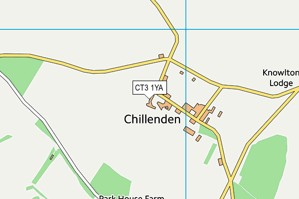 CT3 1YA map - OS VectorMap District (Ordnance Survey)