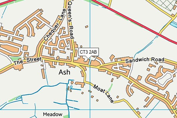 CT3 2AB map - OS VectorMap District (Ordnance Survey)