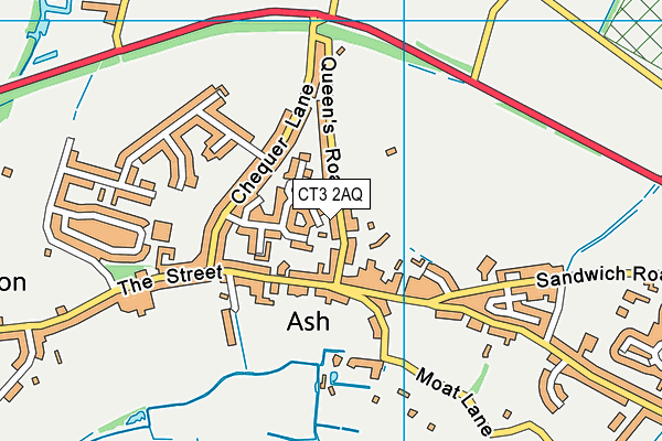 CT3 2AQ map - OS VectorMap District (Ordnance Survey)