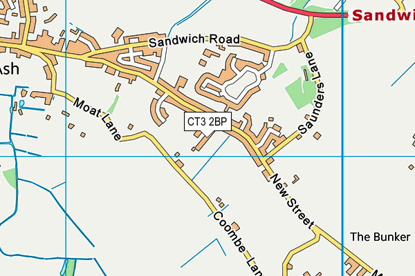 CT3 2BP map - OS VectorMap District (Ordnance Survey)