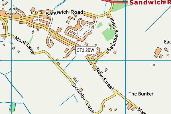 CT3 2BW map - OS VectorMap District (Ordnance Survey)