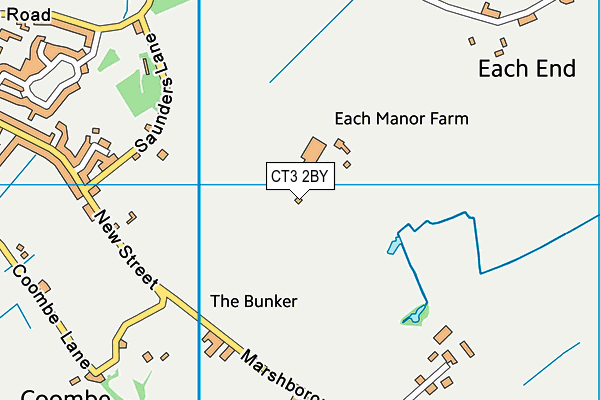 CT3 2BY map - OS VectorMap District (Ordnance Survey)