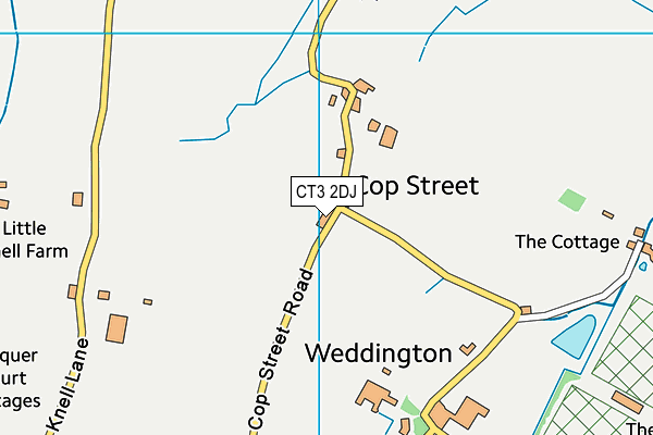 CT3 2DJ map - OS VectorMap District (Ordnance Survey)