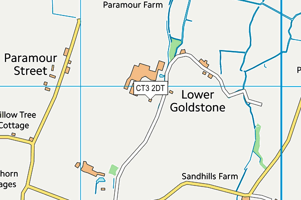 CT3 2DT map - OS VectorMap District (Ordnance Survey)