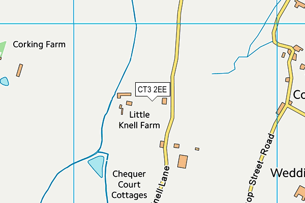 CT3 2EE map - OS VectorMap District (Ordnance Survey)