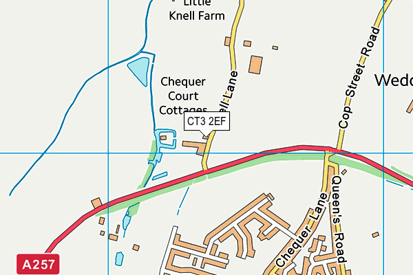 CT3 2EF map - OS VectorMap District (Ordnance Survey)