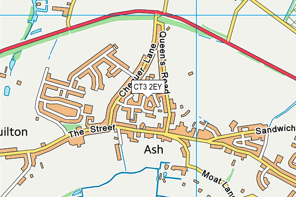 CT3 2EY map - OS VectorMap District (Ordnance Survey)