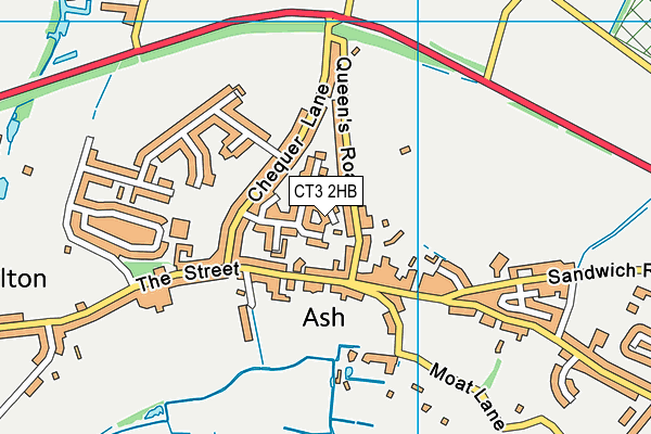 CT3 2HB map - OS VectorMap District (Ordnance Survey)