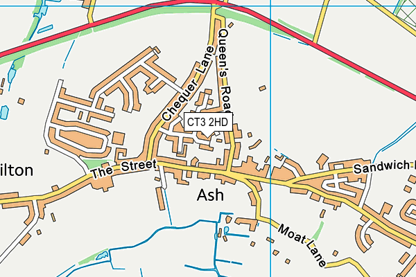 CT3 2HD map - OS VectorMap District (Ordnance Survey)