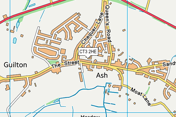 CT3 2HE map - OS VectorMap District (Ordnance Survey)
