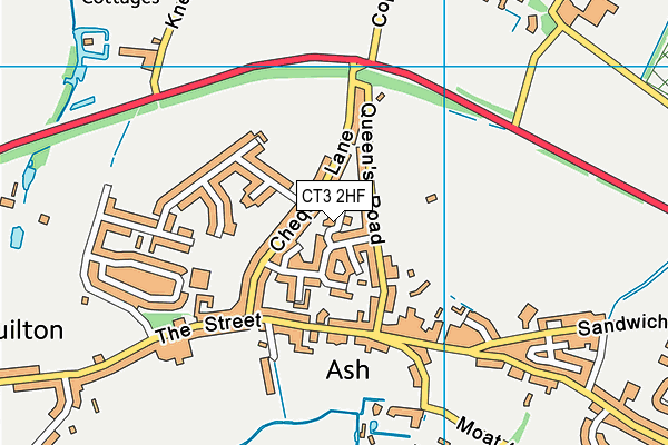 CT3 2HF map - OS VectorMap District (Ordnance Survey)