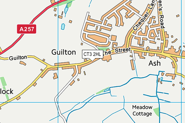 CT3 2HL map - OS VectorMap District (Ordnance Survey)