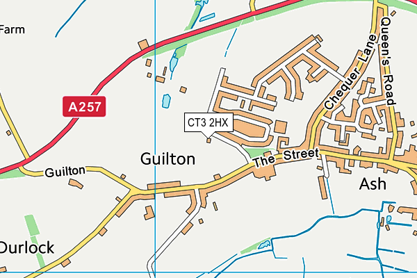 CT3 2HX map - OS VectorMap District (Ordnance Survey)