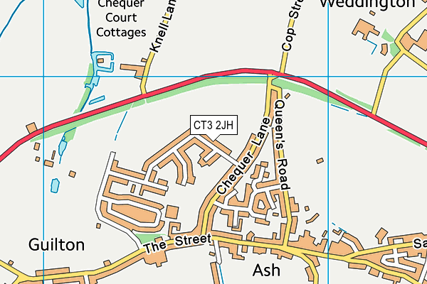 CT3 2JH map - OS VectorMap District (Ordnance Survey)