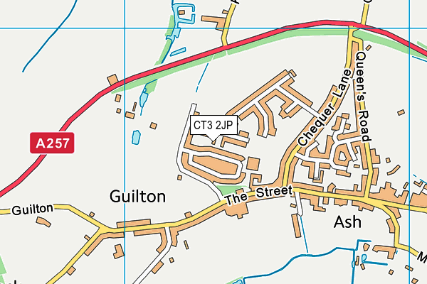 CT3 2JP map - OS VectorMap District (Ordnance Survey)