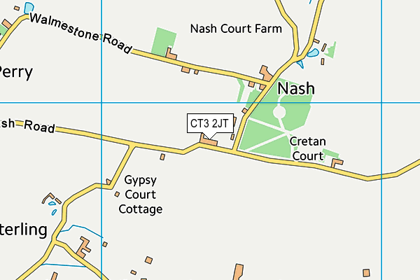 CT3 2JT map - OS VectorMap District (Ordnance Survey)