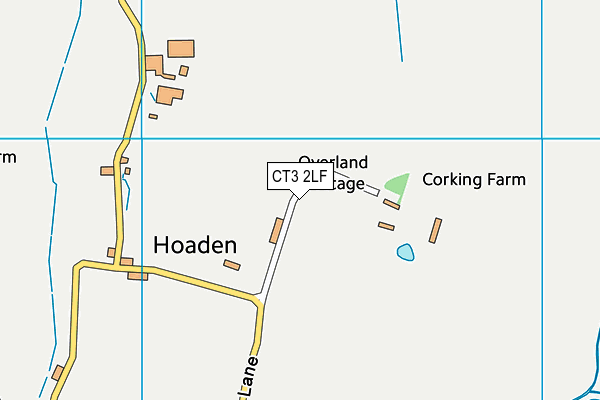 CT3 2LF map - OS VectorMap District (Ordnance Survey)