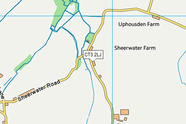 CT3 2LJ map - OS VectorMap District (Ordnance Survey)