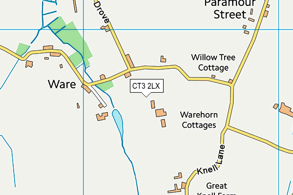 CT3 2LX map - OS VectorMap District (Ordnance Survey)
