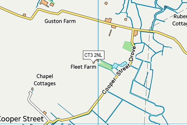 CT3 2NL map - OS VectorMap District (Ordnance Survey)