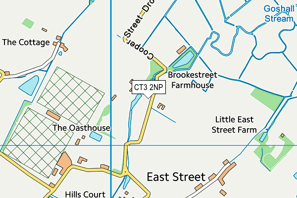 CT3 2NP map - OS VectorMap District (Ordnance Survey)