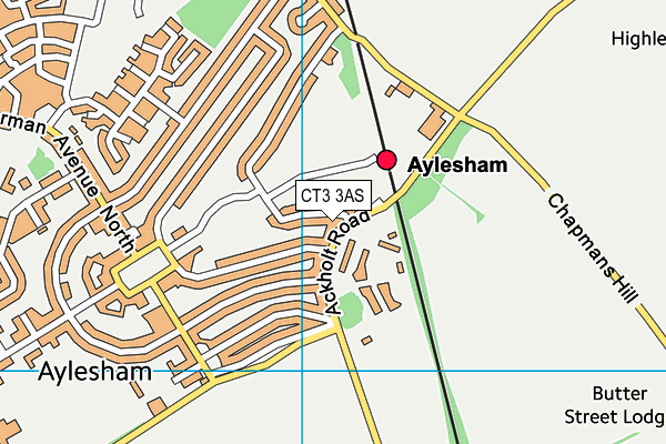 St Joseph's Catholic Primary School, Aylesham map (CT3 3AS) - OS VectorMap District (Ordnance Survey)
