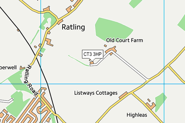 CT3 3HP map - OS VectorMap District (Ordnance Survey)