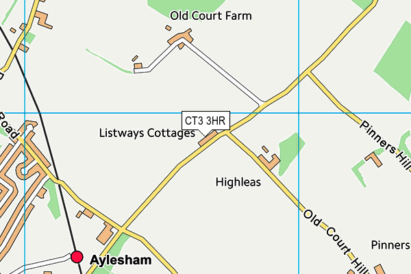 CT3 3HR map - OS VectorMap District (Ordnance Survey)